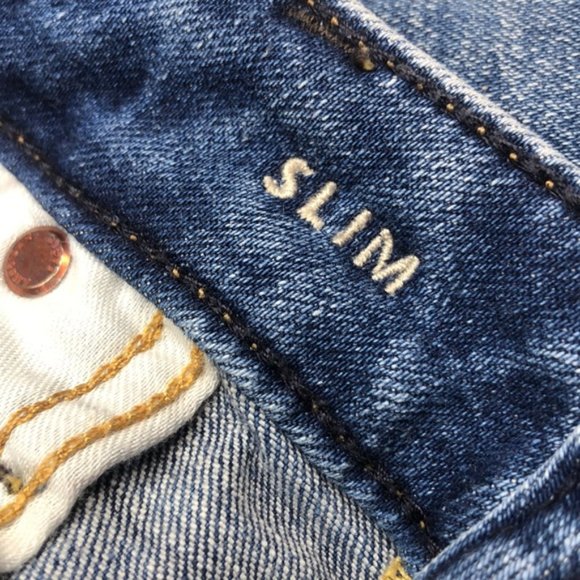 LIKE NEW VINTAGE AMERICAN EAGLE SLIM JEANS 33x30 ⭐️ - Picture 4 of 12